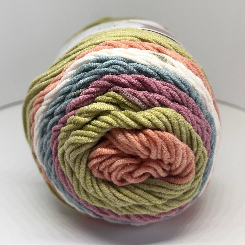 Rainbow Segment Dyed Yarn, Cotton Acrylic Blend, Spring Colors